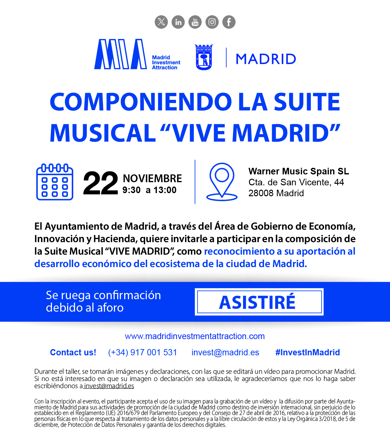 Invitación VIVE MADRID